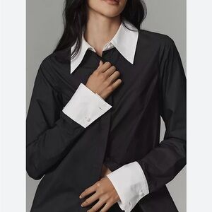 Maeve Cuffed Buttondown Blouse Anthropologie